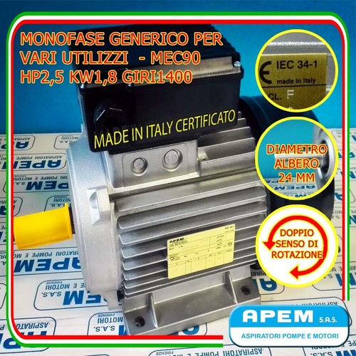 Motore elettrico monofase - elettrico,