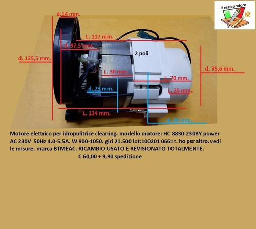 Motore elettrico idropulitrice - motore,