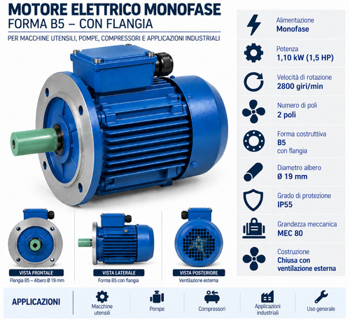 Motore elettrico monofase 5 - motore,